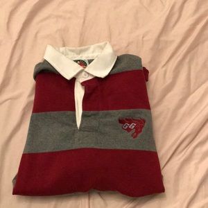 grey and red ottawa u rugby shirt